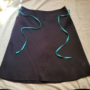 My Michelle mid length pinstripe vintage black skirt